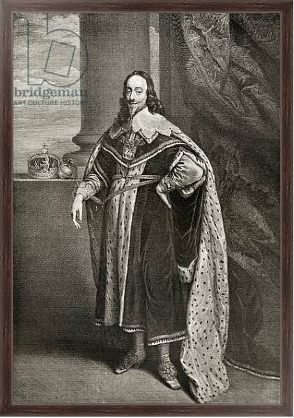 Постер Charles I, engraved by Sir Robert Stange, from 'The Print-Collector's Handbook' с типом исполнения На холсте в раме в багетной раме 221-02