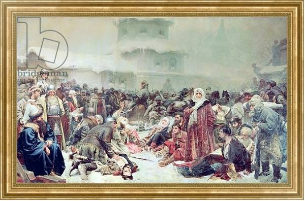 Постер Destruction of Novgorod by Tsar Ivan III 1889 с типом исполнения На холсте в раме в багетной раме NA033.1.051