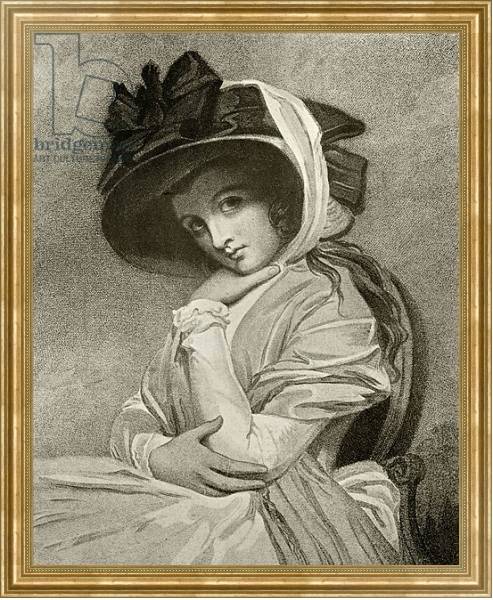 Постер Emma, Lady Hamilton, engraved by John Jones, 1901 с типом исполнения На холсте в раме в багетной раме NA033.1.051