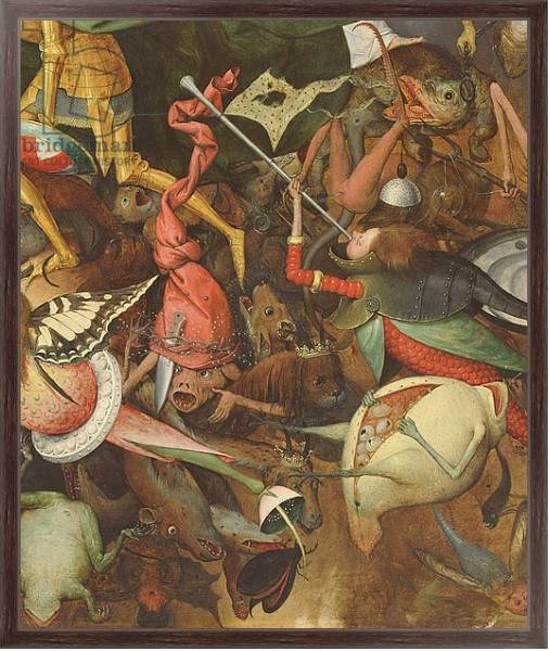 Постер The Fall of the Rebel Angels, 1562 5 с типом исполнения На холсте в раме в багетной раме 221-02