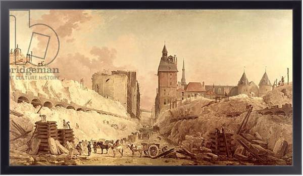 Постер Demolition of the Houses on the Pont au Change in 1788 с типом исполнения На холсте в раме в багетной раме 221-01