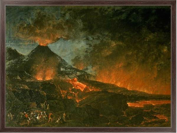 Постер Vesuvius Erupting с типом исполнения На холсте в раме в багетной раме 221-02