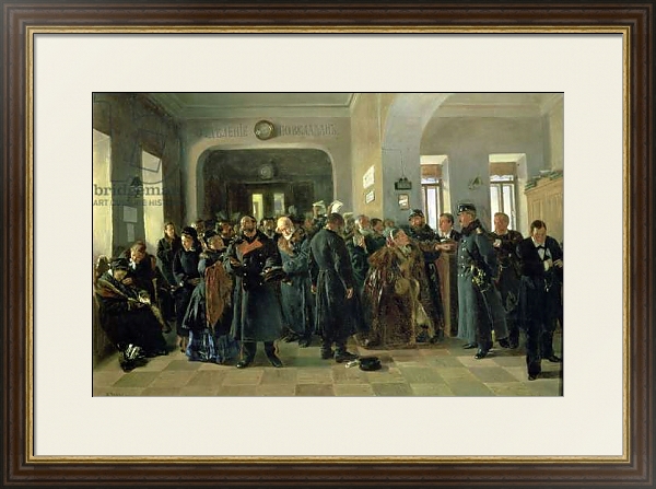 Постер The Collapse of a Bank, 1881 1 с типом исполнения Под стеклом в багетной раме 1.023.036