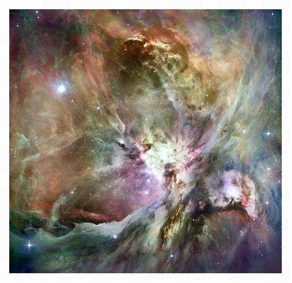 Постер Туманность Ориона, созвездие с типом исполнения На холсте в раме в багетной раме 221-03