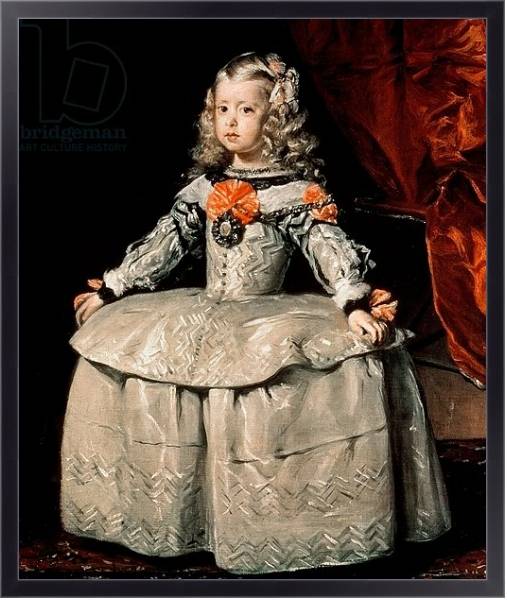 Постер Portrait of the Infanta Margarita Aged Five, 1656 с типом исполнения На холсте в раме в багетной раме 221-01