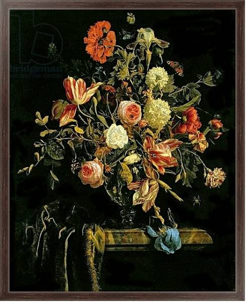 Постер Flower Still Life, 1706 с типом исполнения На холсте в раме в багетной раме 221-02