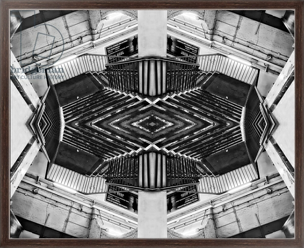 Постер Escher Stairwell, 2015 с типом исполнения На холсте в раме в багетной раме 221-02