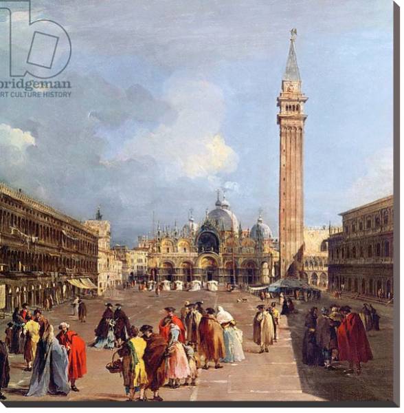 Постер Piazza San Marco, Venice, c.1760 с типом исполнения На холсте без рамы