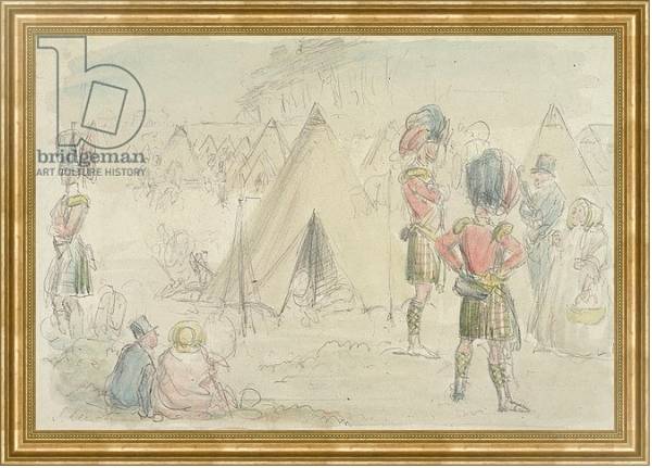 Постер Highland Regiment in Camp с типом исполнения На холсте в раме в багетной раме NA033.1.051