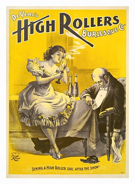 Постер Deveres High Rollers Burlesque Co. с типом исполнения На холсте в раме в багетной раме 221-03