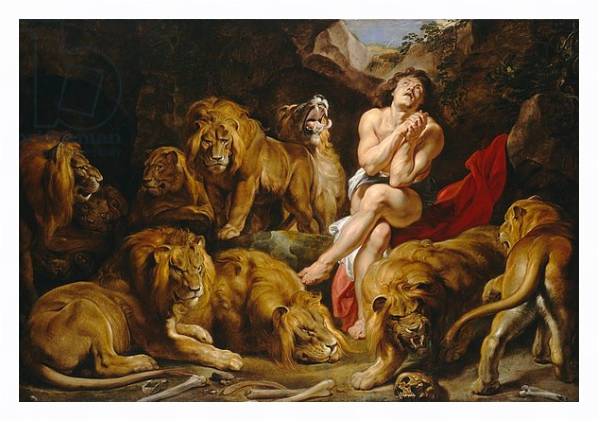Постер Daniel and the Lions Den, c.1615 с типом исполнения На холсте в раме в багетной раме 221-03