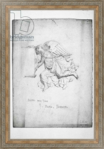 Постер Angel from Tomb, Badia, Florence, 1891 с типом исполнения На холсте в раме в багетной раме 484.M48.310