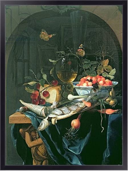 Постер Still Life with Fish Platter с типом исполнения На холсте в раме в багетной раме 221-01