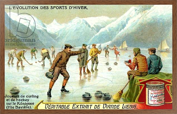 Постер The Evolution of Winter Sports: Curling and hockey с типом исполнения На холсте в раме в багетной раме 1727.4310