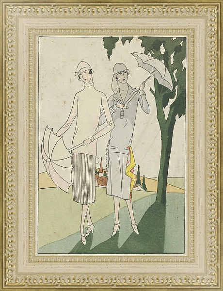 Постер Art – Goût – Beauté, Feuillets de l’ élégance féminine, Avril 1925, No. 56, 5e Année с типом исполнения Акварель в раме в багетной раме 484.M48.725