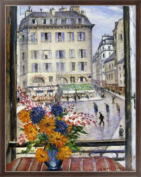 Постер Autumn Bouquet; View from a Paris Window, с типом исполнения На холсте в раме в багетной раме 221-02