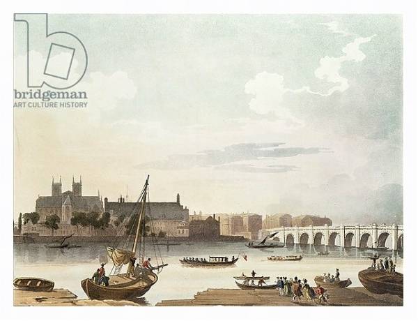 Постер View of Westminster and the Bridge с типом исполнения На холсте в раме в багетной раме 221-03