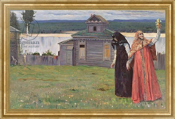 Постер In a Secluded Monastery, 1915 с типом исполнения На холсте в раме в багетной раме NA033.1.051