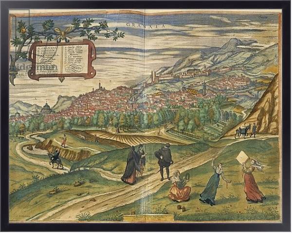 Постер View of Granada с типом исполнения На холсте в раме в багетной раме 221-01