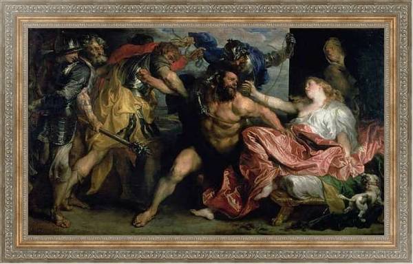 Постер The Arrest of Samson, c.1628/30 с типом исполнения На холсте в раме в багетной раме 484.M48.310