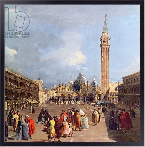 Постер Piazza San Marco, Venice, c.1760 с типом исполнения На холсте в раме в багетной раме 221-01