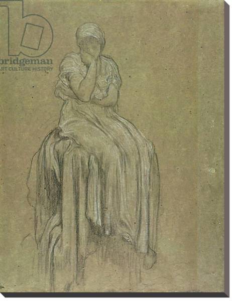 Постер Study for Solitude, c.1890 с типом исполнения На холсте без рамы