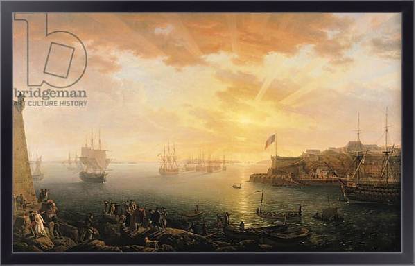 Постер View of Brest Harbour, 1796 с типом исполнения На холсте в раме в багетной раме 221-01