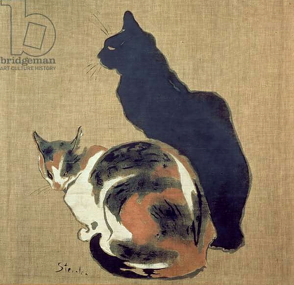 Постер Two Cats, 1894 1 с типом исполнения На холсте без рамы
