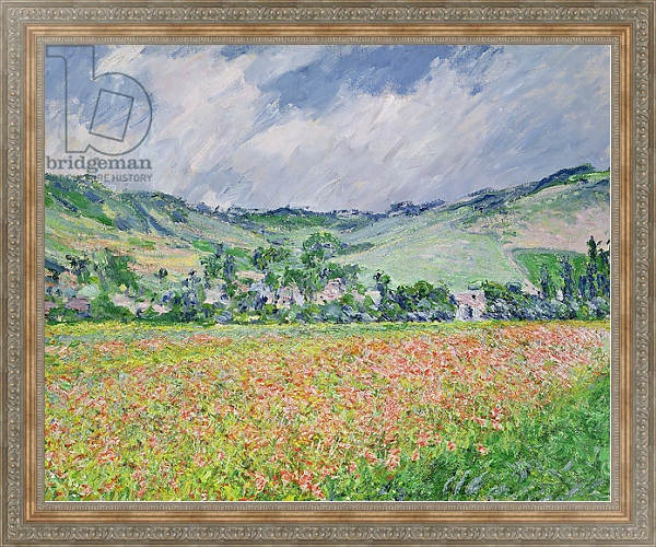 Постер The Poppy Field near Giverny, 1885 с типом исполнения На холсте в раме в багетной раме 484.M48.310