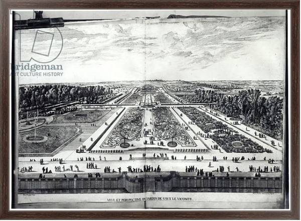 Постер Perspective View of the Garden of Vaux-le-Vicomte с типом исполнения На холсте в раме в багетной раме 221-02