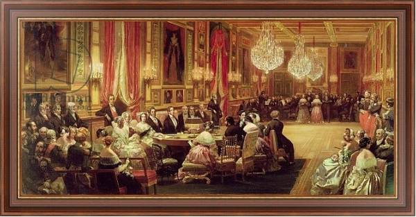 Постер Concert in the Galerie des Guise at Chateau d'Eu, 4th September 1843, 1844 с типом исполнения На холсте в раме в багетной раме 35-M719P-83
