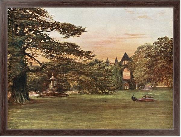 Постер Garden of Newstead Abbey с типом исполнения На холсте в раме в багетной раме 221-02