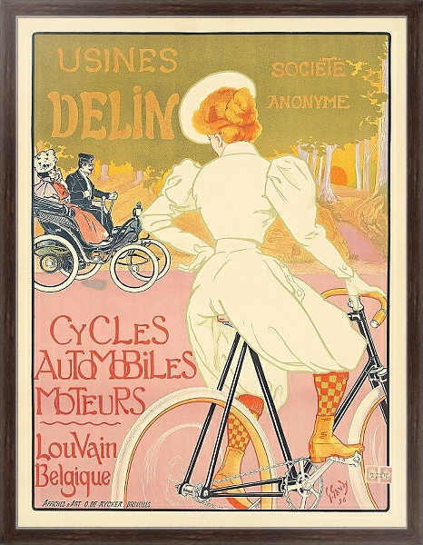 Постер Usines Delin с типом исполнения На холсте в раме в багетной раме 221-02