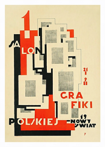 Постер 1 Salon Grafiki Polskiej. 21 I; 9 II. Nowy Świat 19 с типом исполнения На холсте в раме в багетной раме 221-03