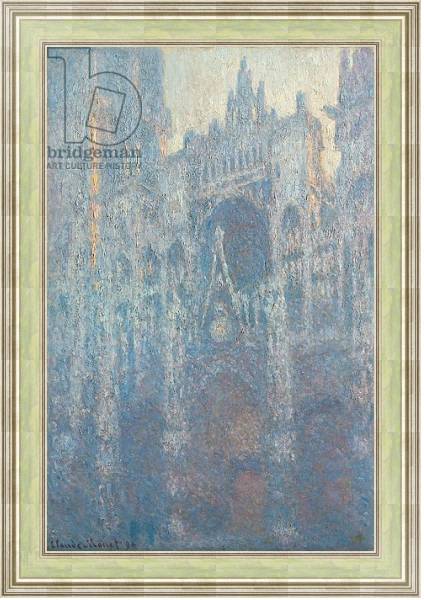 Постер The Portal of Rouen Cathedral in Morning Light, 1894 с типом исполнения На холсте в раме в багетной раме NA053.0.113