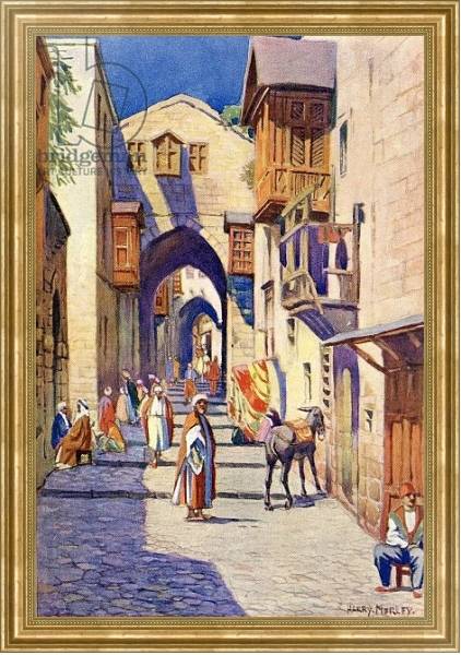 Постер A Street in Jerusalem, c.1910 с типом исполнения На холсте в раме в багетной раме NA033.1.051