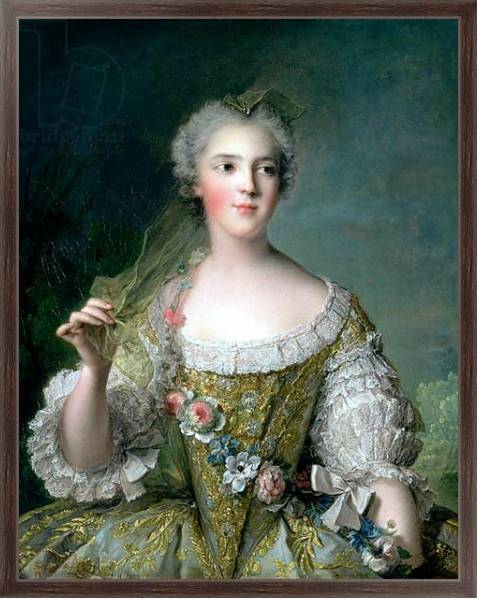 Постер Portrait of Madame Sophie, daughter of Louis XV, at Fontevrault, 1748 с типом исполнения На холсте в раме в багетной раме 221-02