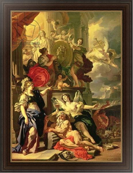 Постер Allegory of a Reign, 1690 с типом исполнения На холсте в раме в багетной раме 1.023.151