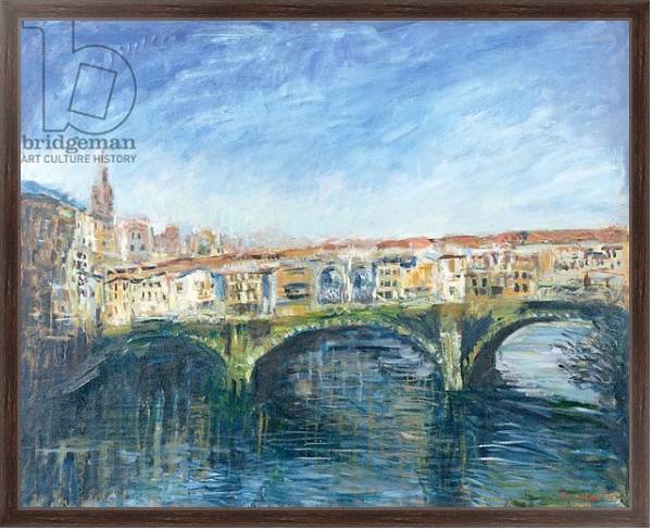 Постер The Ponte Vecchio, Florence, 1995 с типом исполнения На холсте в раме в багетной раме 221-02