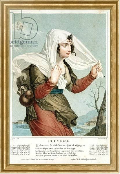 Постер Pluviose fifth month of the Republican Calendar, engraved by Tresca, c.1794 с типом исполнения На холсте в раме в багетной раме NA033.1.051