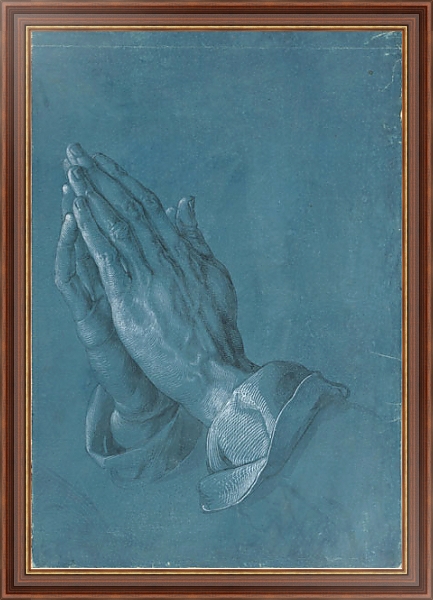 Постер Руки молящегося с типом исполнения На холсте в раме в багетной раме 35-M719P-83