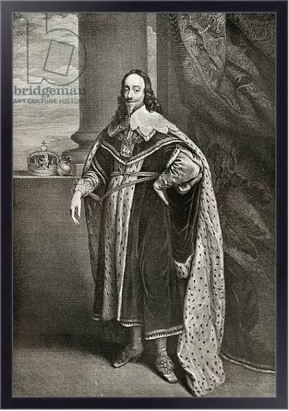 Постер Charles I, engraved by Sir Robert Stange, from 'The Print-Collector's Handbook' с типом исполнения На холсте в раме в багетной раме 221-01