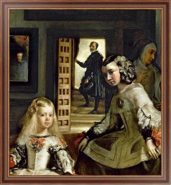 Постер Las Meninas or The Family of Philip IV, c.1656 4 с типом исполнения На холсте в раме в багетной раме 35-M719P-83