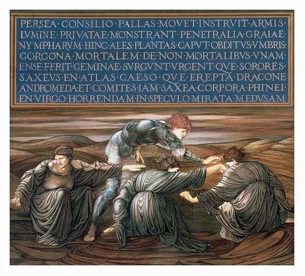 Постер Perseus and the Graiae, 1877 с типом исполнения На холсте в раме в багетной раме 221-03