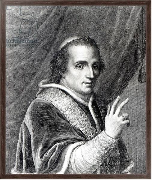Постер Pope Pius VII, engraved by Rafaello Morghen с типом исполнения На холсте в раме в багетной раме 221-02