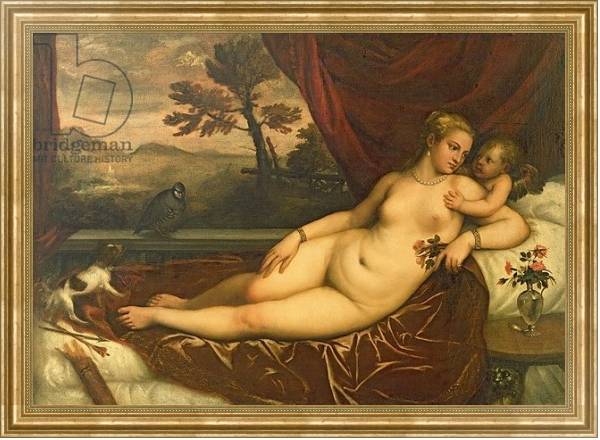 Постер Venus and Cupid 4 с типом исполнения На холсте в раме в багетной раме NA033.1.051
