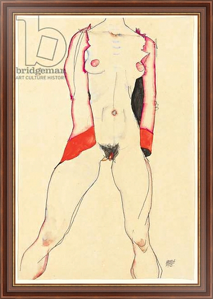 Постер Female Torso; Weiblicher Torso, 1913 с типом исполнения На холсте в раме в багетной раме 35-M719P-83