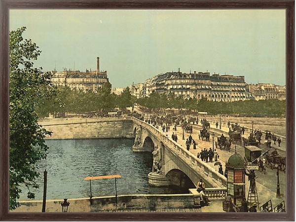 Постер Франция. Париж, мост Альма с типом исполнения На холсте в раме в багетной раме 221-02