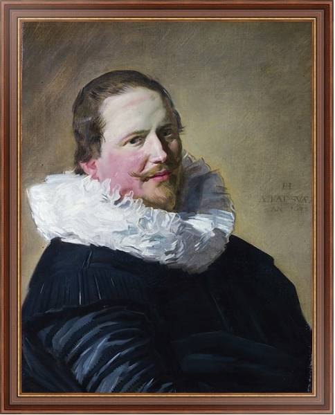 Постер Портрет мужчины на третьем десятке с типом исполнения На холсте в раме в багетной раме 35-M719P-83