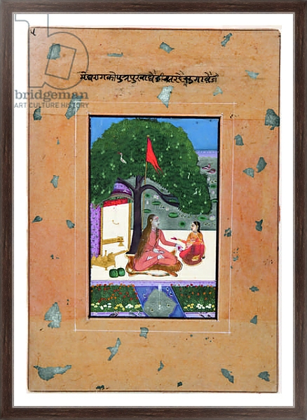Постер Purva Ragini of Megh, c.1740-80 с типом исполнения На холсте в раме в багетной раме 221-02